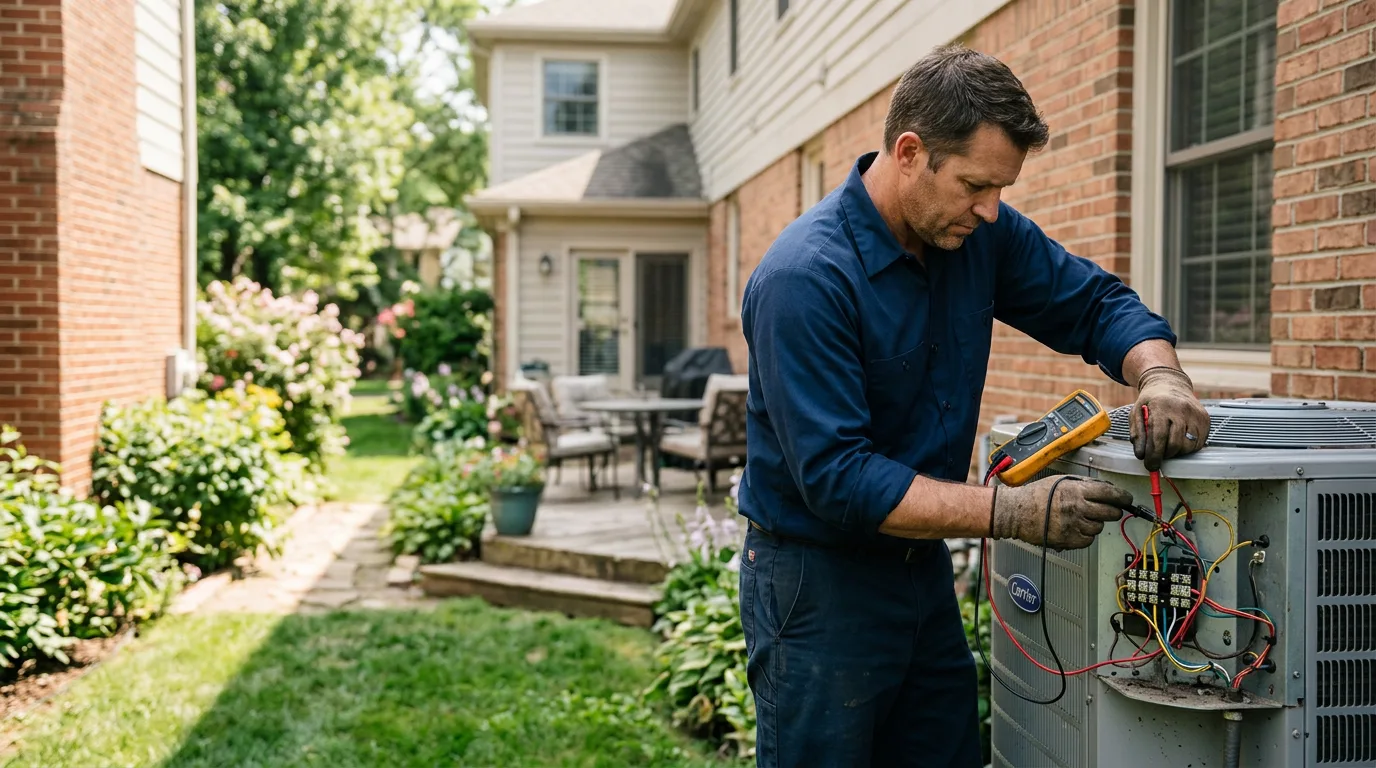 HVAC technician working near Glencoe, NM
